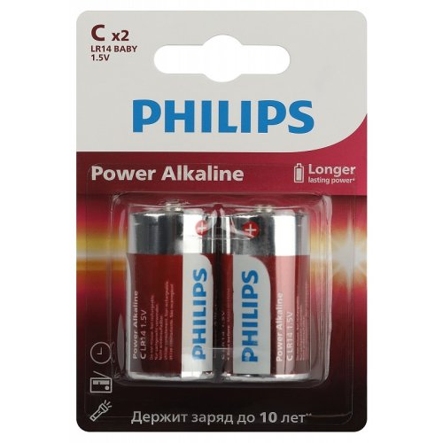 Элемент питания Philips Power LR14 LR14P2B/51 BL2 C (цена за 2 шт.) (батарейка) картинка 